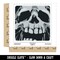 Negative Skull Spooky Bone Face Halloween Waterproof Vinyl Phone Tablet Laptop Water Bottle Sticker Set - 5 Pack